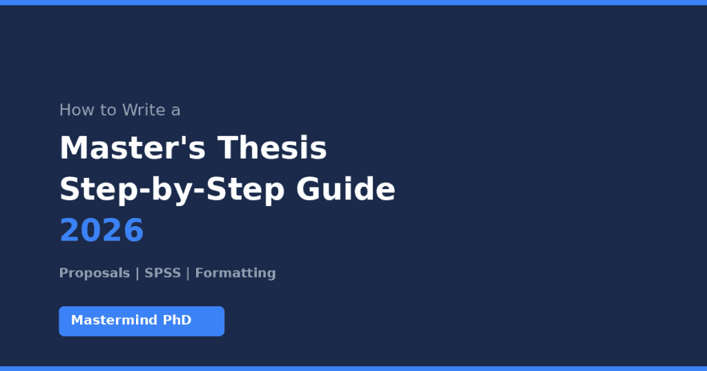 how to write a masters thesis step by step guide