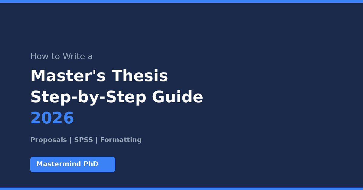 how to write a masters thesis step by step guide