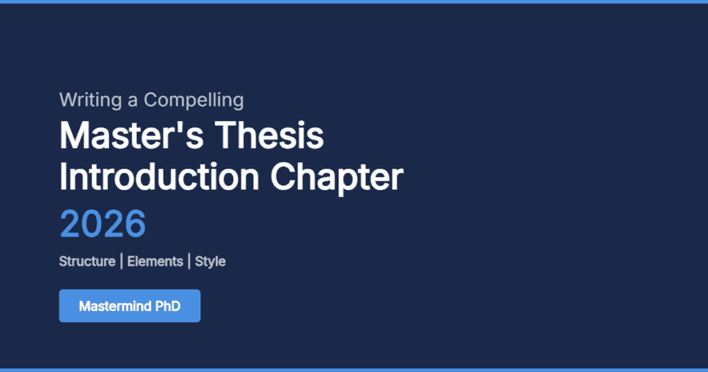 master's thesis introduction