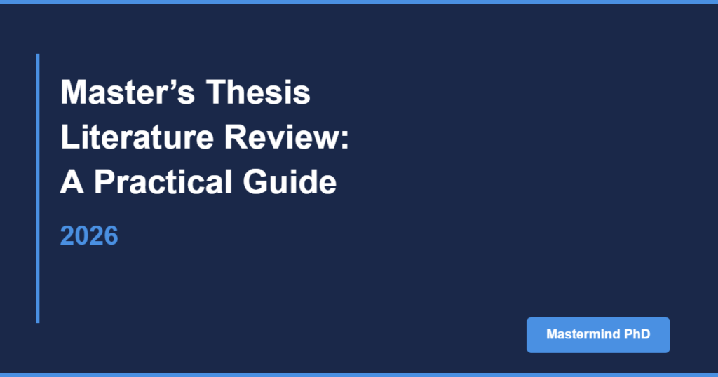 master's thesis literature review