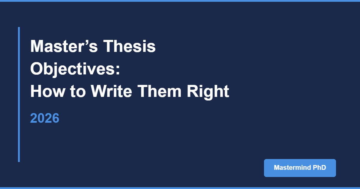 master's thesis objectives