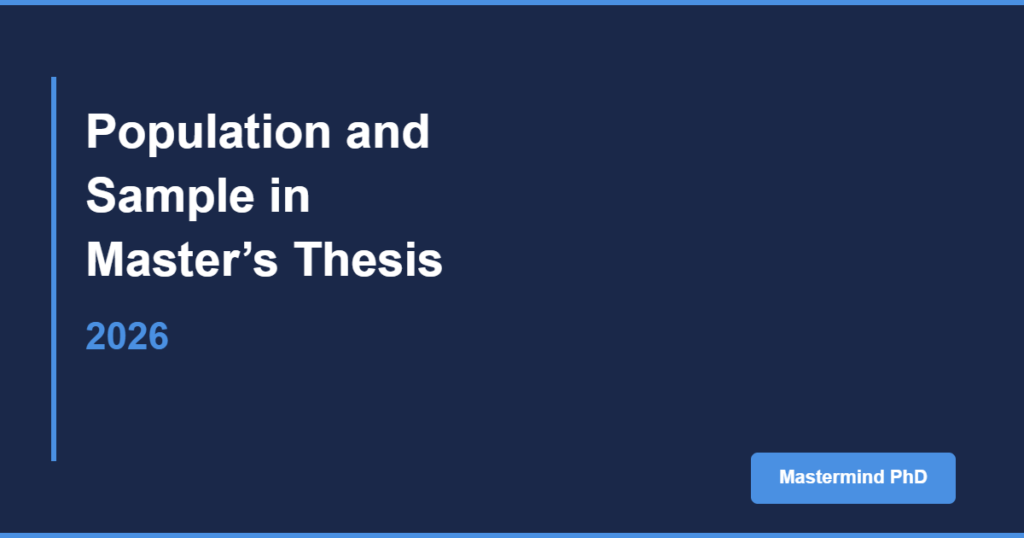 master's thesis population and sample