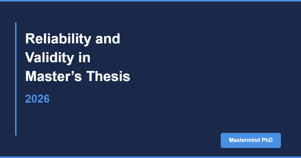 master's thesis reliability and validity
