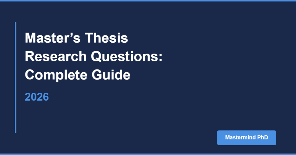 master's thesis research questions