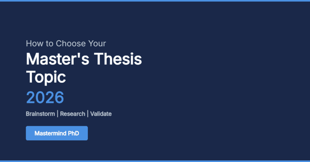 master's thesis topic